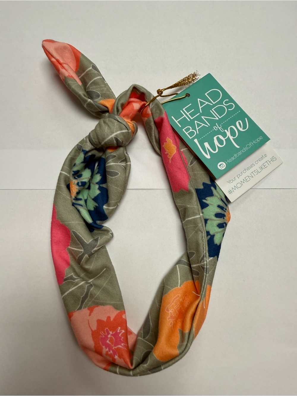 Floral Blossom Soft Knotted Headbands of Hope NWT Olive, Orange, Pink